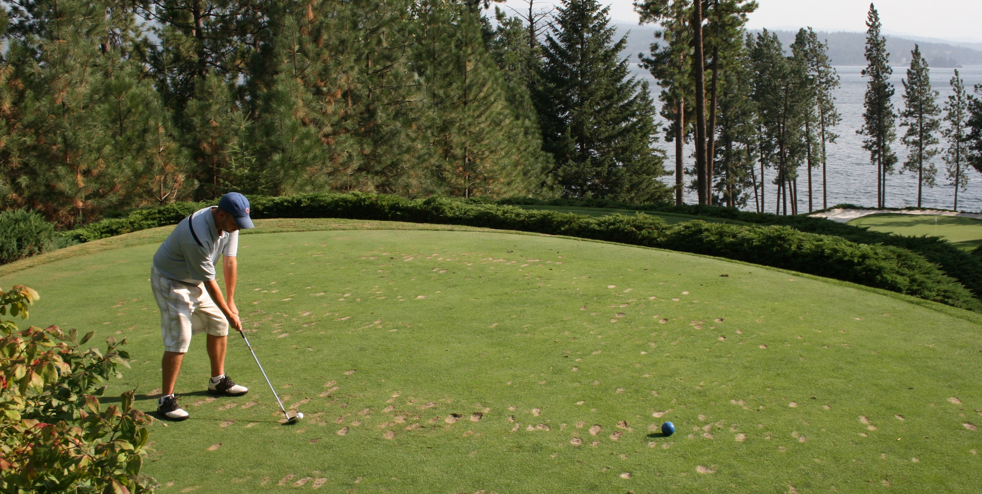 A man golfing at the Coeur D'Alene Resort in the Idaho Panhandle