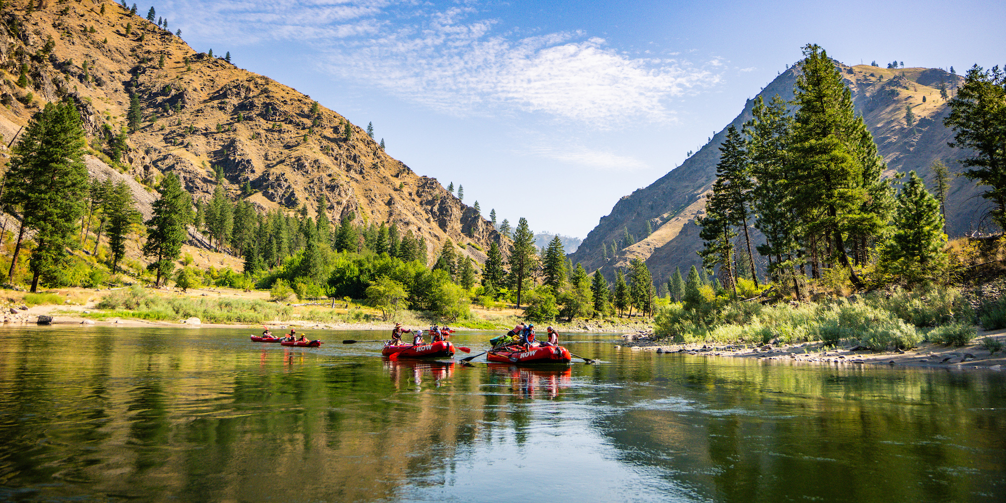Main Salmon river rafting in central Idaho