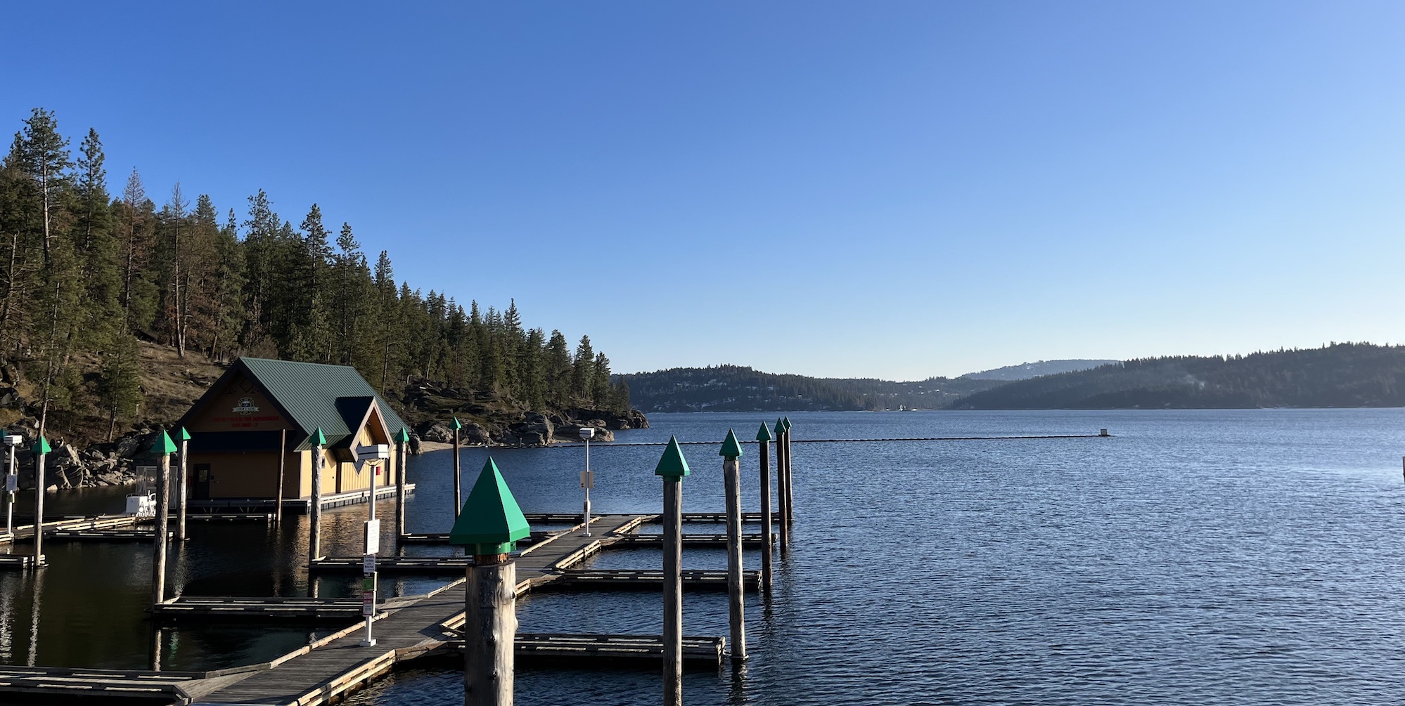 View of Lake Coeur D'Alene from the dock in McEuen Park