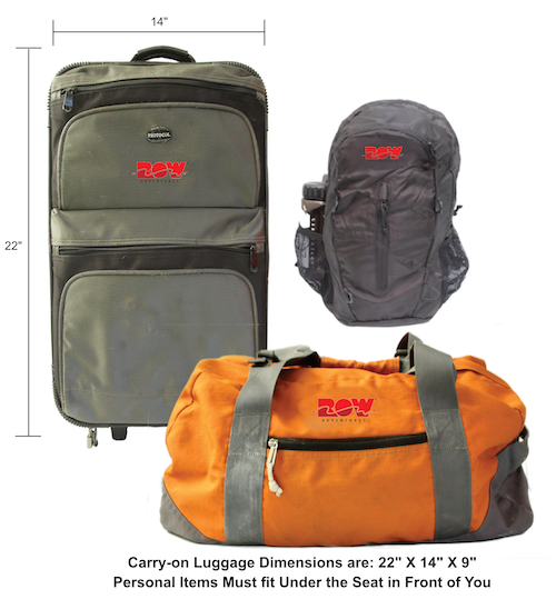 ROW Adventures recommended luggage