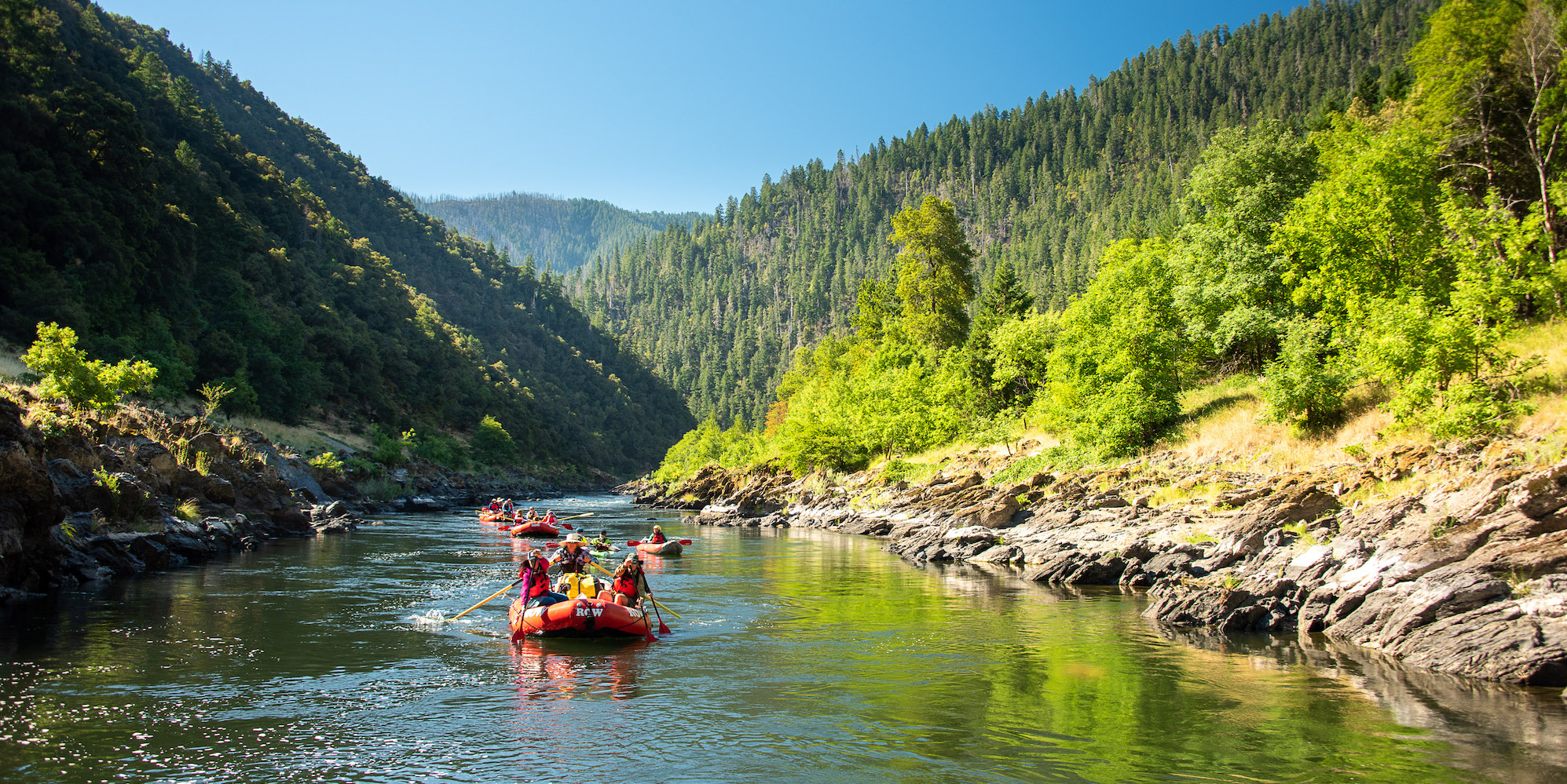 Whitewater rafting through the Rogue River in Southern Oregon
