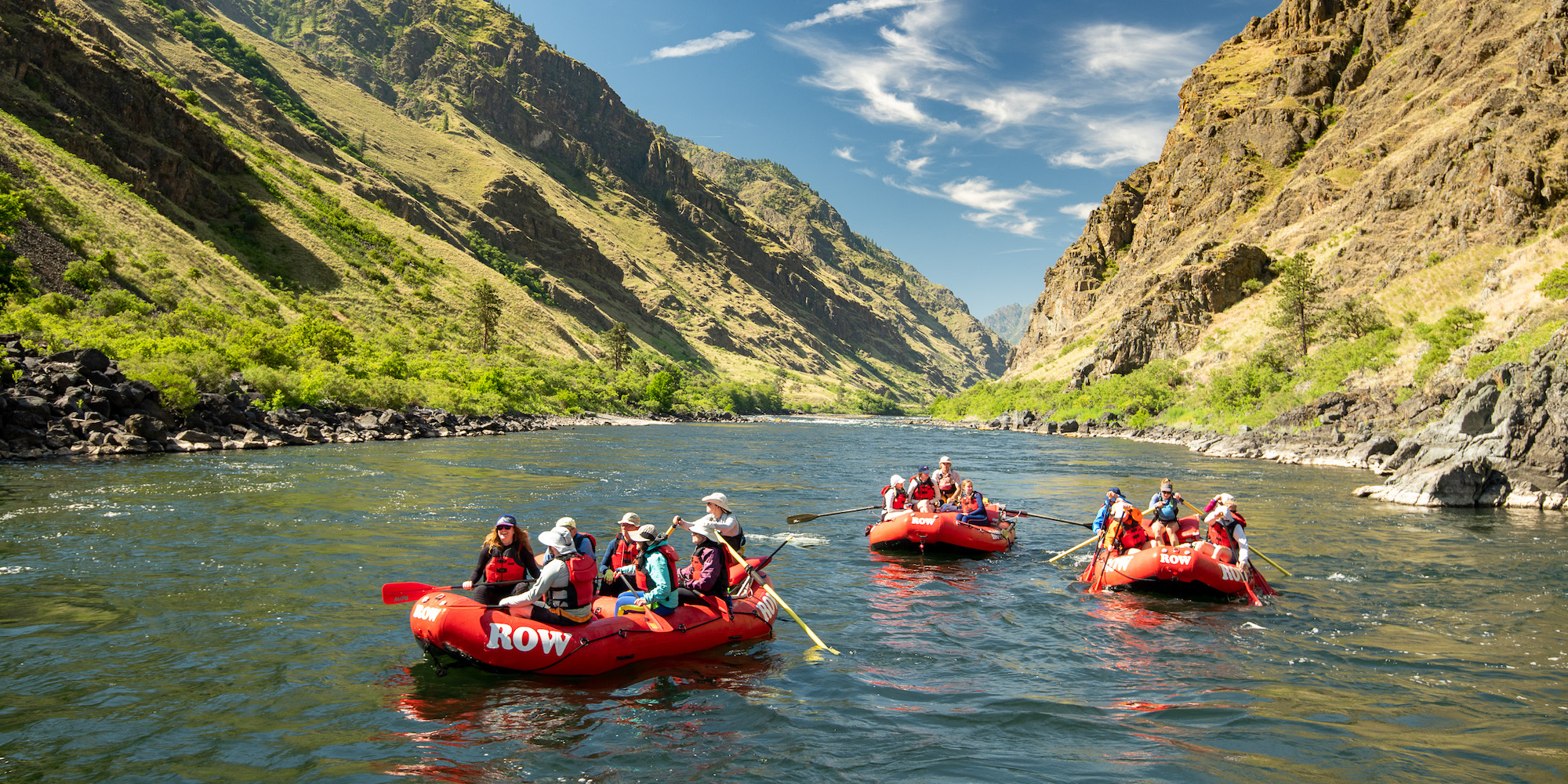 Snake River rafting through Hells Canyon in Idaho