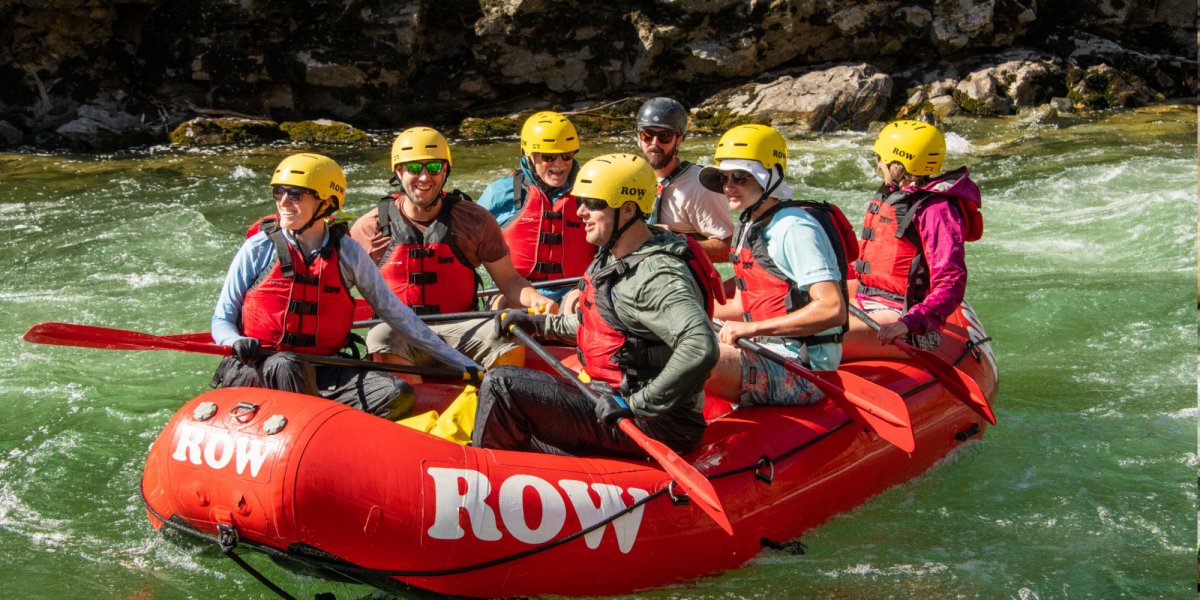 group of white water rafters 