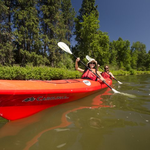 Kayaking on Lake Coeur d'Alene, North Idaho