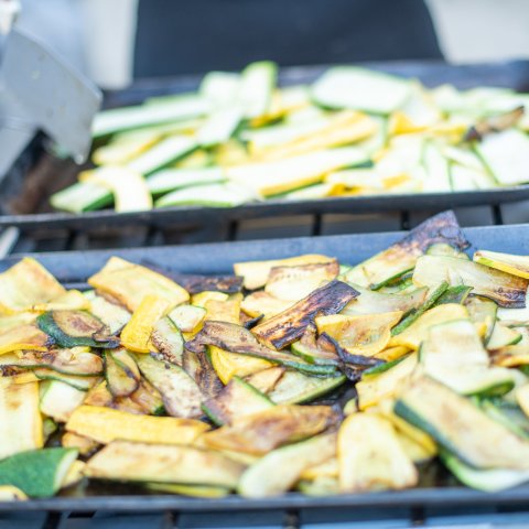 Cooking zucchini while camping