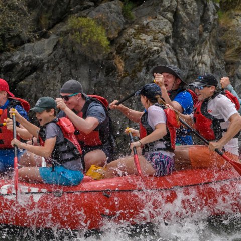 whitewater raft on the snake river in Idaho