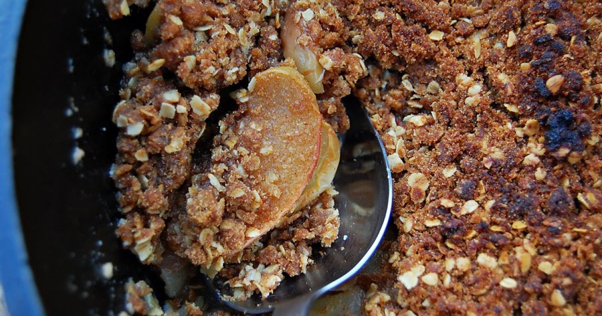 Recipes from Camp Dutch Oven Apple Crisp ROW Adventures