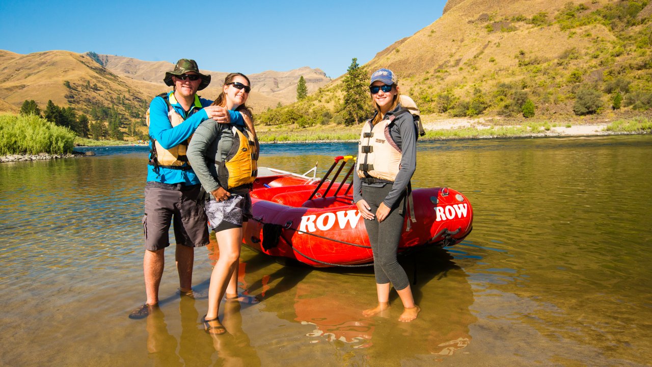 Adventure Consultant, Jason Kruger, sneaks in some family time on the river! family on the river