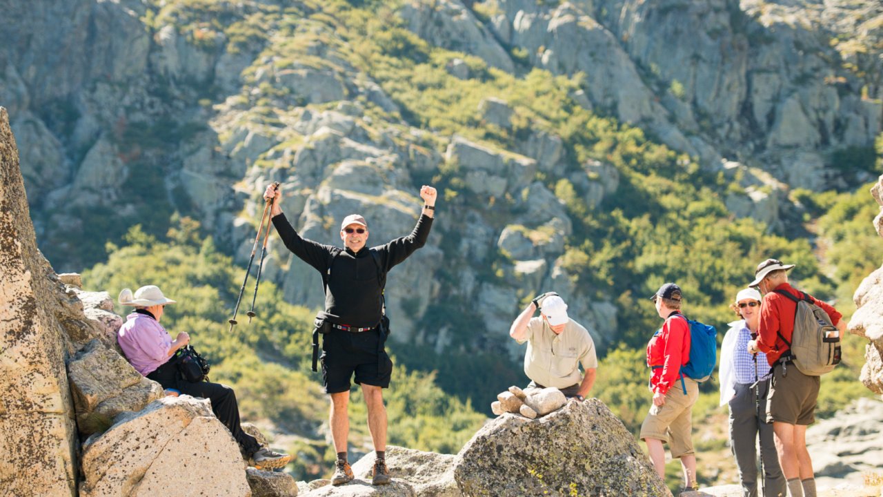 hikers on the GR20 in corsica