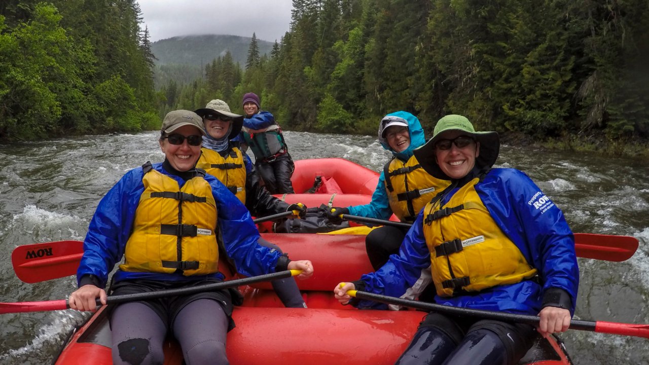 people rafting the moyie river