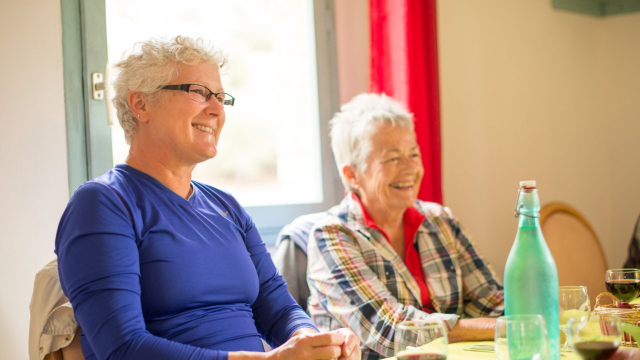 ladies dining in Corsica, France