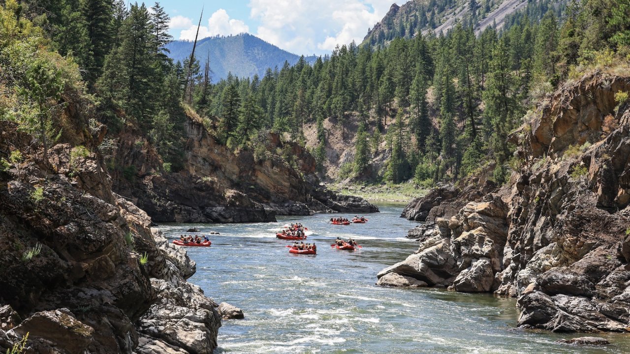 rafts on the clark fork