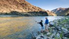 father and son fly fishing