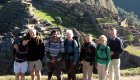 family on hiking tour in Peru