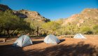 Tents set up in Santa Teresa Canyon