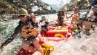 kids on whitewater raft in Idaho