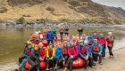 rafting group on the snake river in idaho