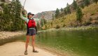 fly fishing on the salmon in idaho