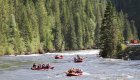 paddle rafts floating on the lochsa river in Idaho