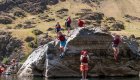 people cliff jumping on snake river, idaho