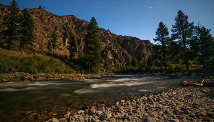 middle fork of the salmon river at dusk